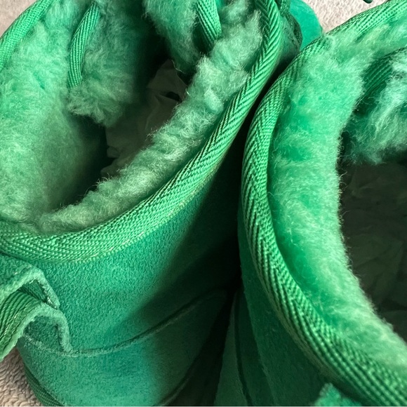 UGG Neumel Heritage Chukka Lace-Up Suede Sherpa UGGPlush Wool Boot Green Teal - Picture 8 of 15